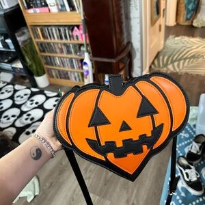 Dolls Kill Trickz N' Treatz All Squashed Up Crossbody Bag - Orange